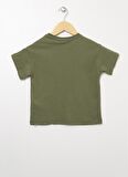 Limon Bisiklet Yaka Standart Kalıp Baskılı Yeşil Erkek Çocuk T-Shirt - Bscboy 03