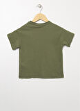 Limon Bisiklet Yaka Standart Kalıp Baskılı Yeşil Erkek Çocuk T-Shirt - Bscboy 03