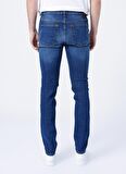 Fabrika Düşük Bel Slim Fit Koyu Mavi Erkek Denim Pantolon 5158
