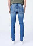 Fabrika Düşük Bel Slim Fit Mavi Erkek Denim Pantolon 5156