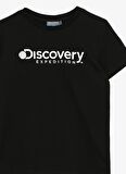 Discovery Expedition Siyah Erkek Çocuk Bisiklet Yaka Baskılı T-Shirt ROGERS BOY