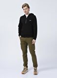 National Geographic Monc Kapüşonlu Regular Fit Baskılı Siyah Erkek Sweatshirt