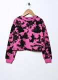 Funky Rocks Batik Kız Çocuk Pembe Sweatshırt PRG-18