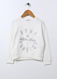 Limon Baskılı Kız Çocuk Ekru Sweatshırt BETTER GIRL