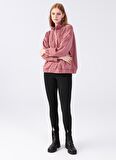 Aeropostale Fermuarlı Yaka Düz Pembe Kadın Sweatshırt Y-CHRISTINA