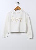 Limon Baskılı Kız Çocuk Ekru Sweatshırt JOYFUL GIRL