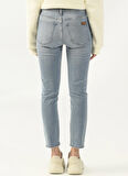 Denim Trip Normal Bel Ankle Paça Slim Fit Açık İndigo Kadın Denim Pantolon DTK326 Açık Indigo