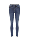 Denim Trip Normal Bel Dar Paça Skinny Fit Koyu İndigo Kadın Denim Pantolon DTK226 Koyu Indigo