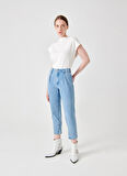 Denim Trip Normal Bel Ankle Paça Havuç Açık İndigo Kadın Denim Pantolon DTK329 Açık Indigo