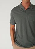 Polo Yaka Düz Haki Erkek T-Shirt CM JAMES