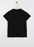 Limon Siyah Erkek Çocuk Bisiklet Yaka Oversize Baskılı T-Shirt CLOSE BOY-23