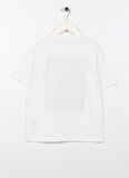 Limon Ekru Erkek Çocuk Bisiklet Yaka Kısa Kollu Baskılı T-Shirt VENICE BOY-23