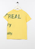 Limon Sarı Erkek Çocuk Bisiklet Yaka Oversize Baskılı T-Shirt KEEP BOY-23