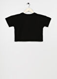 Aeropostale Siyah Kız Çocuk Bisiklet Yaka Kısa Kollu Baskılı T-Shirt 23SAG-82