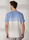 Aeropostale Bisiklet Yaka Baskılı Mavi Erkek T-Shirt E-ECHO