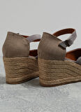 Fabrika Deri + Tekstil Gri Kadın Espadril CHAMP