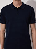 Fabrika Polo Yaka Düz Lacivert Erkek T-Shirt MERS FATHER
