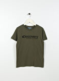 Haki Erkek Çocuk Bisiklet Yaka Kısa Kollu Baskılı T-Shirt ROGERS BOY