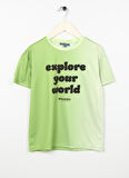 Baskılı Neon Yeşil Erkek Çocuk T-Shirt COME BOY