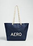 Aeropostale Lacivert Kadın 50x28x15 Plaj Çantası PUNCH-ACIRE