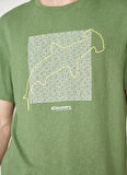 Discovery Expedition Haki Erkek Bisiklet Yaka Kısa Kollu Relaxed Baskılı T-Shirt HAMMER