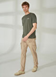 Discovery Expedition Haki Erkek Bisiklet Yaka Kısa Kollu Relaxed Baskılı T-Shirt PERTA