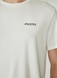Discovery Expedition Bisiklet Yaka Baskılı Kırık Beyaz Erkek T-Shirt PERTA