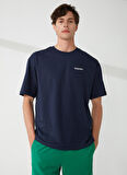 Discovery Expedition Lacivert Erkek Bisiklet Yaka Kısa Kollu Loose Fit Baskılı T-Shirt LEEX