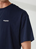 Discovery Expedition Lacivert Erkek Bisiklet Yaka Kısa Kollu Loose Fit Baskılı T-Shirt LEEX