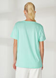 Mint Kadın Bisiklet Yaka Kısa Kollu Relaxed Baskılı T-Shirt W-MERCAX