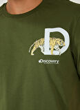 Discovery Expedition Haki Erkek Bisiklet Yaka Kısa Kollu Baskılı T-Shirt MERCAN
