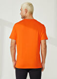 Discovery Expedition Turuncu Erkek Bisiklet Yaka Kısa Kollu Baskılı T-Shirt MERCAN