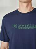 Discovery Expedition Lacivert Erkek Bisiklet Yaka Kısa Kollu Relaxed Baskılı T-Shirt WILD