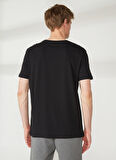 Discovery Expedition Siyah Erkek Bisiklet Yaka Kısa Kollu Relaxed Baskılı T-Shirt BENJAX