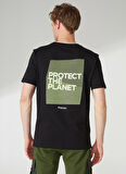 Discovery Expedition Siyah Erkek Bisiklet Yaka Kısa Kollu Relaxed Baskılı T-Shirt SAWA