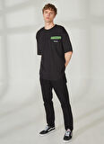 Discovery Expedition Siyah Erkek Bisiklet Yaka Kısa Kollu Loose Fit T-Shirt PAVEL