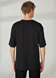 Discovery Expedition Siyah Erkek Bisiklet Yaka Kısa Kollu Loose Fit T-Shirt PAVEL