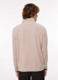Gri Erkek Kapüşonlu Polar Sweatshırt D3WM-SWT2