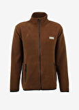 Koyu Haki Erkek Kapüşonlu Polar Sweatshırt D3WM-SWT2