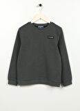 Düz Erkek Çocuk Gri Melanj Sweatshırt D3WB-SWT9