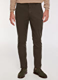 Fabrika Normal Bel Dar Paça Haki Erkek Chino Pantolon F3WM-PNT902