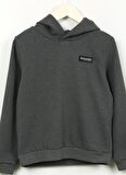 Düz Erkek Çocuk Gri Melanj Sweatshırt D3WB-SWT10