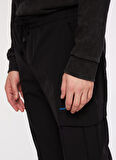 Lastikli Bel Lastikli Paça Loose Fit Siyah Erkek Kargo Pantolon B3WM-PNT60