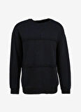 Black On Black Bisiklet Yaka Yıkamalı Mavi - Mor Erkek Sweatshırt B3WM-SWT71