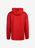 Kırmızı Düz Erkek Kapüşonlu Loose Fit Sweatshirt FS3WM-SWT258