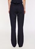 Fabrika Yüksek Bel Dökümlü Lacivert Kadın Pantolon F3WL-PNT1
