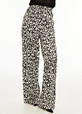Fabrika Lastikli Bel Basic Siyah - Beyaz Kadın Pantolon F3WL-PNT5