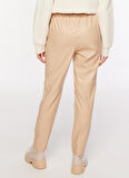 Lastikli Bel Basic Bej Kadın Pantolon FC3WL-PNT27