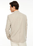Fabrika Slim Fit Bej Erkek Düz Ceket F3WM-CKT174