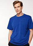 Fabrika Bisiklet Yaka Düz Saks Erkek T-Shirt F3WM-TST128